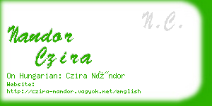 nandor czira business card